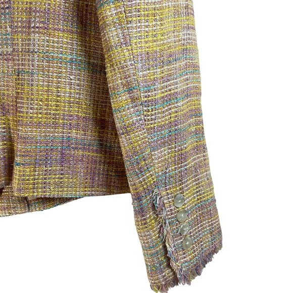 Neiman Marcus Pastel Tweed Blazer - Picture 6 of 8